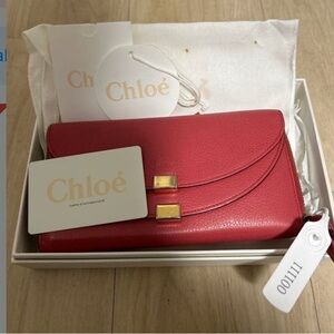 Chloe double flaps Leather wallet